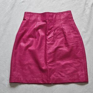Short skirt, Ceadars, 2, Fushia Leather